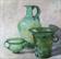 Romeins glas olie op paneel 50 x 50